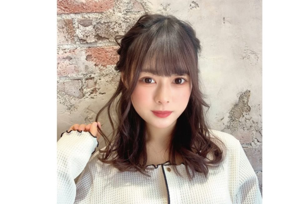 花見で可愛くセルフアレンジ♡ハーフアップスタイル