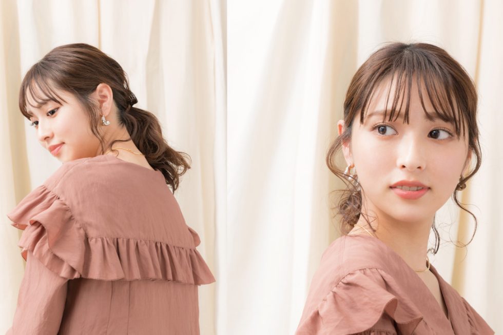簡単ヘアアレンジ♡ゴム1本でOK！リラックスポニー