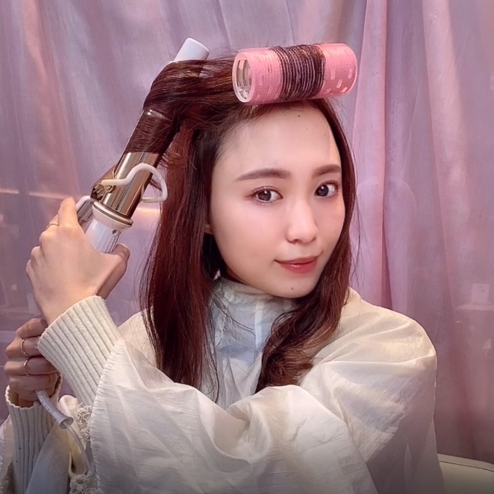 暗髪に似合うヘアアレンジ♡簡単くびれ巻き